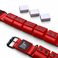 Collar de entrenamiento para perros con peso - Rojo. Razas grandes. 2.26 kg en total. Pesos removibles.
