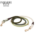 CORREA DE CUERDA PARA PERRO MANOS LIBRES - VERDE OLIVA OSCURO OMBRÉ