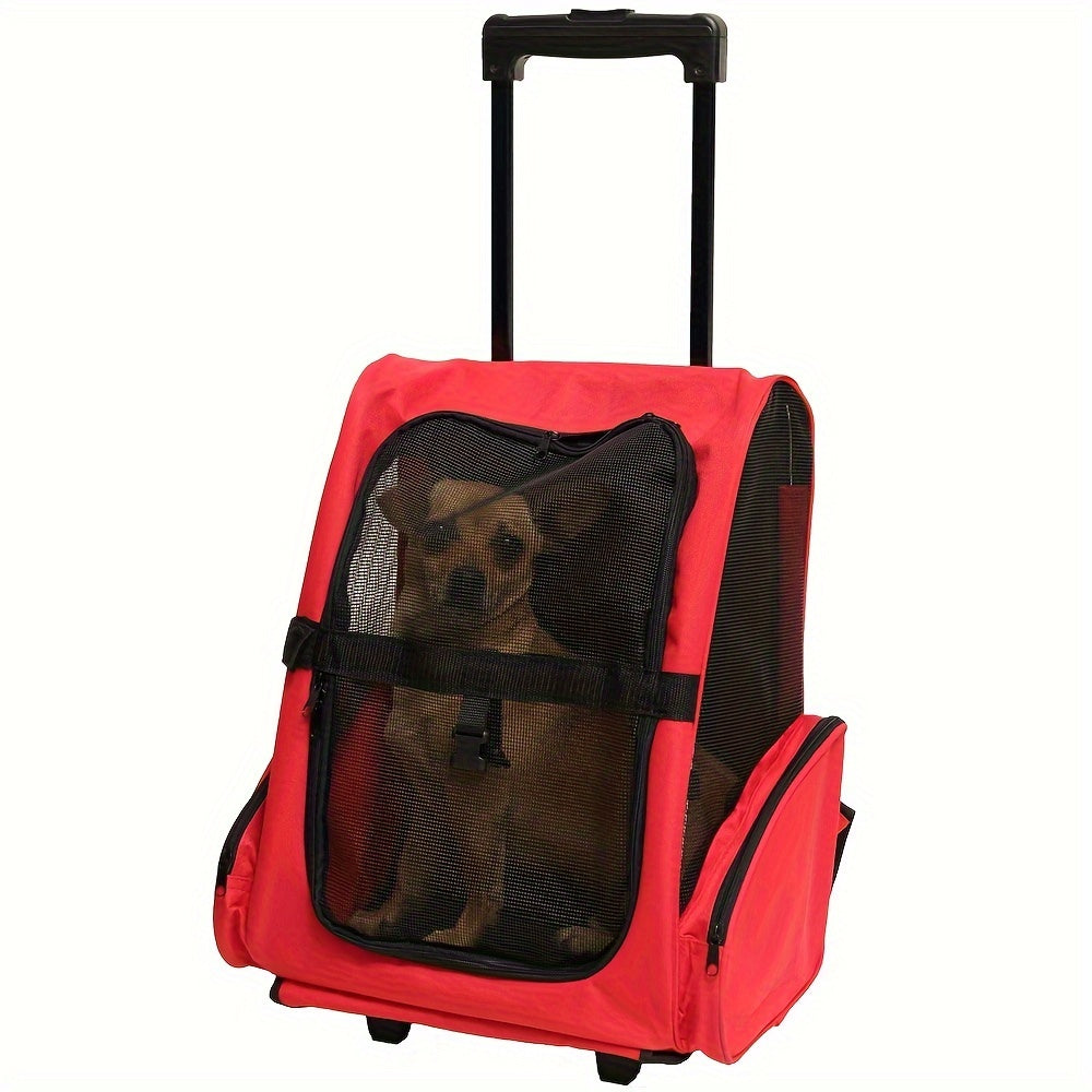 Bolsa multiusos para mascotas, transportín plegable con ruedas