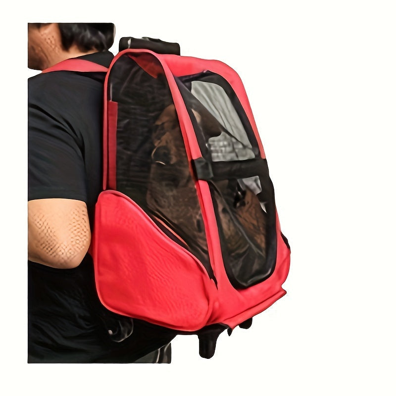 Bolsa multiusos para mascotas, transportín plegable con ruedas