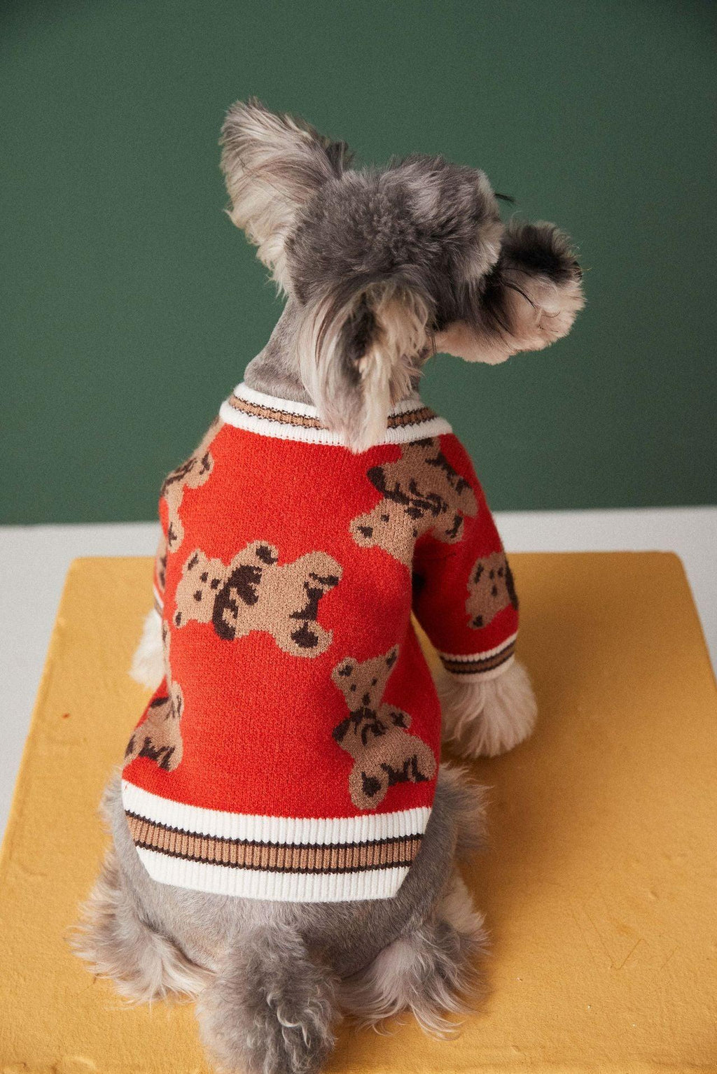 Preppy Paws V-Neck Striped Sweater - Cozy Winter Apparel For Dogs And Cats-3