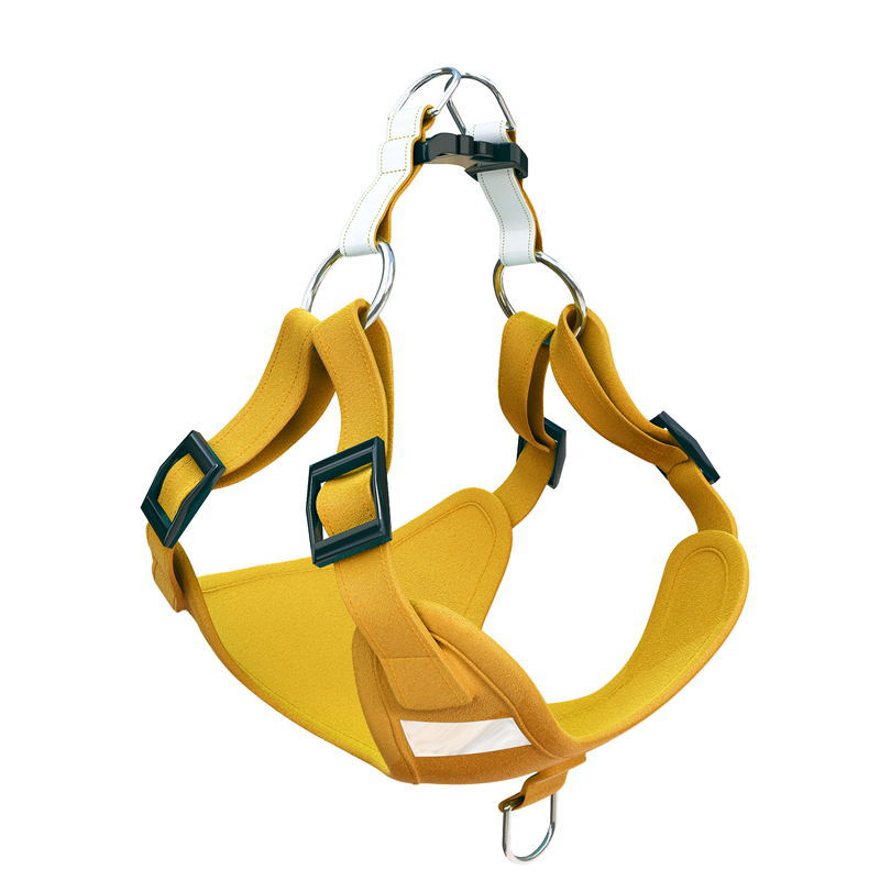 Reflective Suede Dog Vest-3