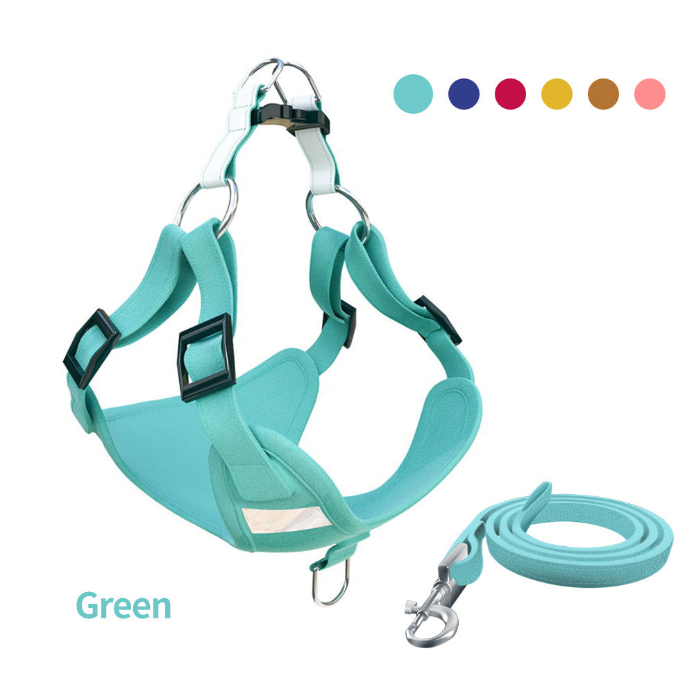 Reflective Suede Dog Vest-10