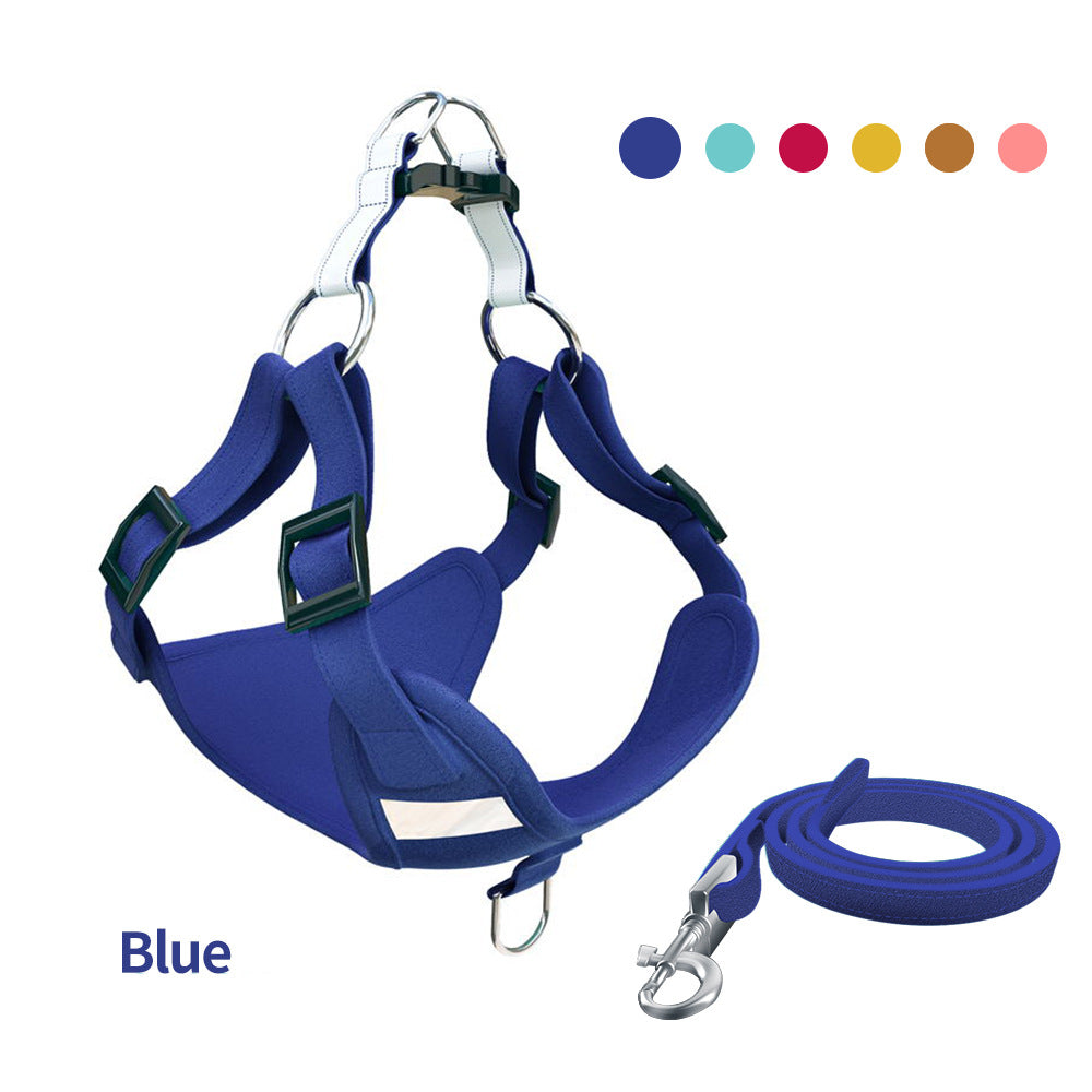 Reflective Suede Dog Vest-5
