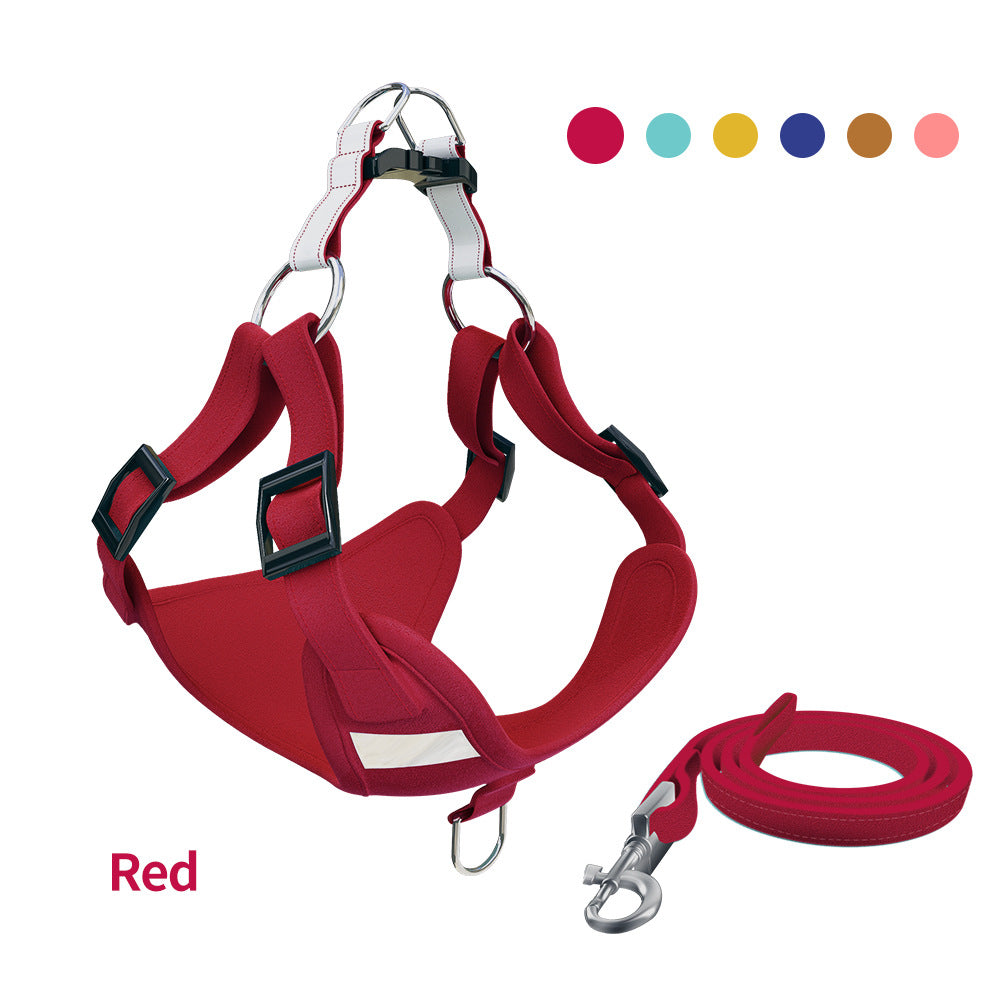 Reflective Suede Dog Vest-8
