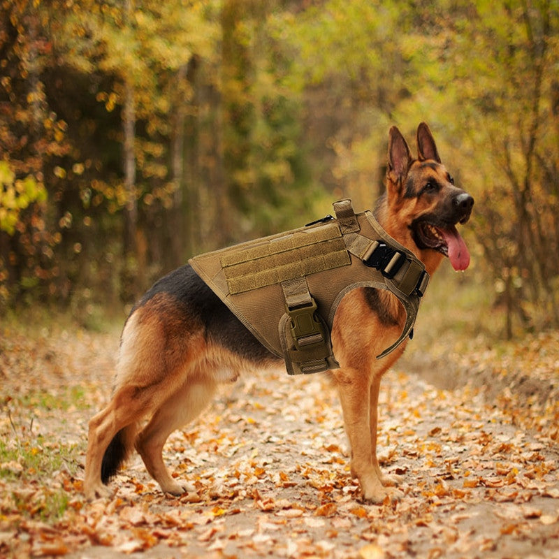 Arnés sin tirones para perros grandes, chaleco táctico militar para perros