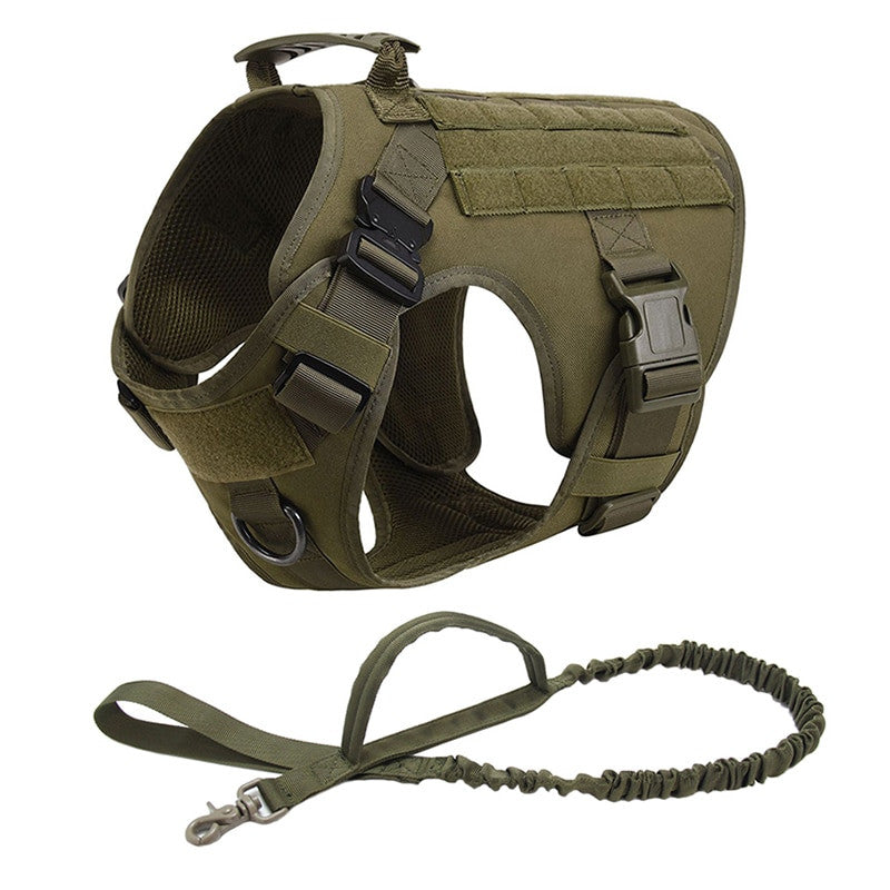 Arnés sin tirones para perros grandes, chaleco táctico militar para perros
